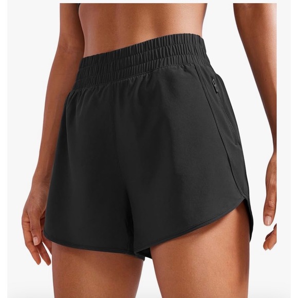 CRZ YOGA Pants - CRZ YOGA Women's Black Running Athletic Workout Shorts Size L